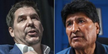 El empresario Marcelo Claure y Evo Morales