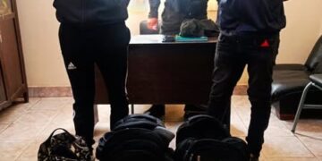 Los aprehendidos y la droga