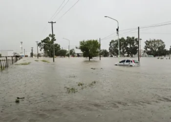 Las calles quedaron bajo el agua