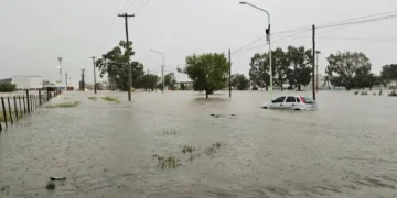 Las calles quedaron bajo el agua