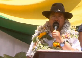 El presidente Luis Arce en los Yungas de La Paz.