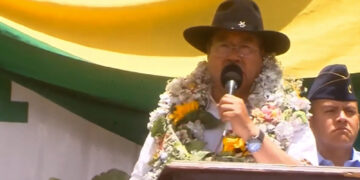 El presidente Luis Arce en los Yungas de La Paz.