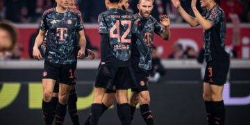 Un festejo anterior del Bayern Munich
