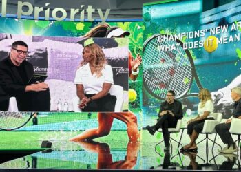 Marcelo Claure, presidente de Bolívar, junto a la extenista Serena Williams y el exciclista Lance Armstrong.