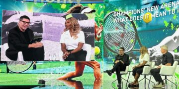 Marcelo Claure, presidente de Bolívar, junto a la extenista Serena Williams y el exciclista Lance Armstrong.