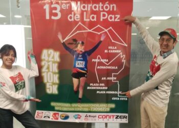 La presentación de la carrera en la que está Cristian Conitzer, exdeportista y uno de los impulsores.