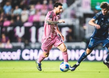 Messi en una ronda anterior de la Copa de Campeones de la Concacaf.