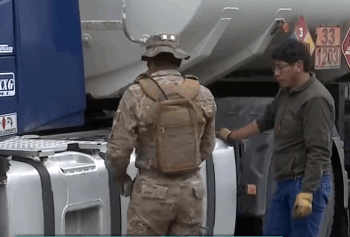La incautación del camión que transportaba el diésel.