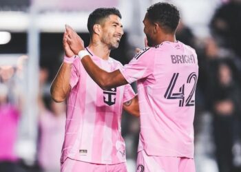Festejo de lo jugadores de Inter Miami en el partido de ida de octavos.