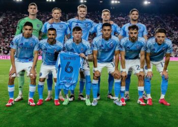 La formación del New York City en su estreno oficial este 2025.