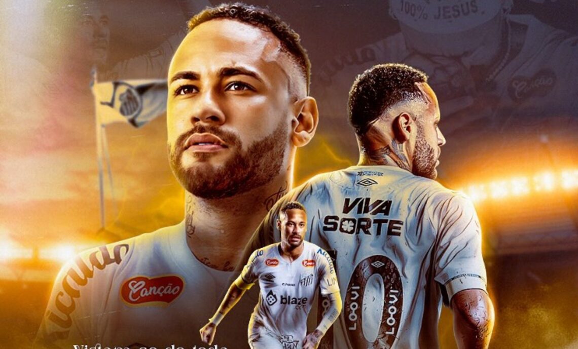 Gráficos de Neymar que le hizo su club Santos, en Brasil.