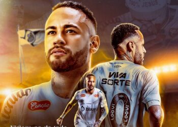 Gráficos de Neymar que le hizo su club Santos, en Brasil.
