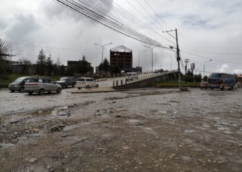 El puente Bolivia está ubicado entre los distritos 1 y 2 de El Alto. Foto: GAMEA.