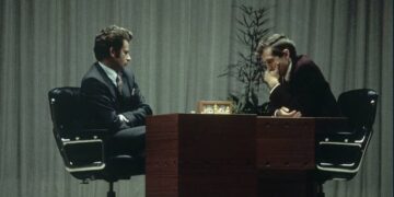 El ruso Boris Spassky (izq.) frente al estadounidense Bobby Fischer en 1972.