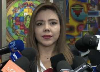 La viceministra de Comunicación, Gabriela Alcón, realiza un llamado al diálogo.