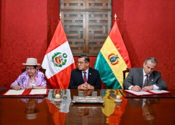 Reunión entre cancilleres de Bolivia y Perú. Foto: Archivo.