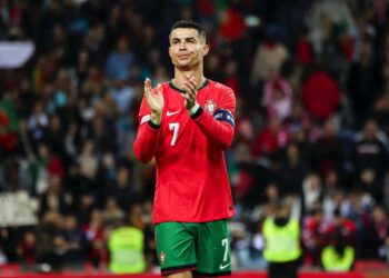 CR7 con la camiseta de la selección de Portugal.