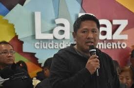 El ejecutivo de la Federación de Transporte Chuquiago Marka, Limberth Condori.