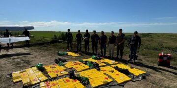 La droga incautada en territorio argentino.