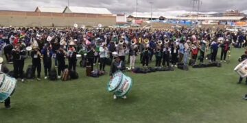 El último ensayo de los músicos de las bandas orureñas.