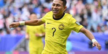 Faisal Halim con la camiseta de la selección de Malasia.
