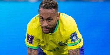 Neymar durante el Mundial de 2022.