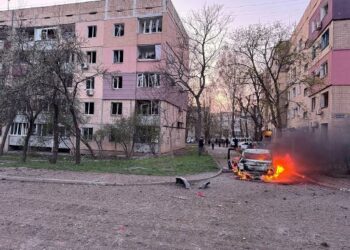 Los misiles rusos alcanzaron una zona residencial