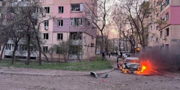 Los misiles rusos alcanzaron una zona residencial