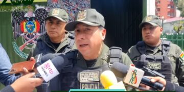 El Comandante Departamental de La Paz, coronel Gunther Agudo