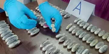 Las cápsulas encontradas en el cuerpo de la fallecida