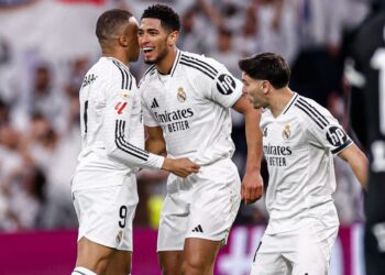 Mbappé, Bellingham y Díaz celebran un tanto 'Mengue'