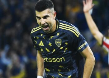 Rodrigo Battaglia grita su gol
