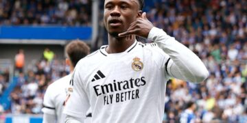 Camavinga festeja el gol