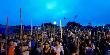 Seguidores de Evo Morales realizan una vigilia en Lauca Ñ.