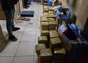 Los paquetes con marihuana