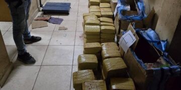 Los paquetes con marihuana
