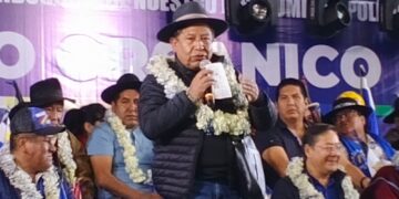 El vicepresidente David Choquehuanca participa del congreso del MAS en La Paz.