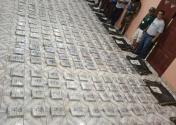 La droga decomisada y los aprehendidos
