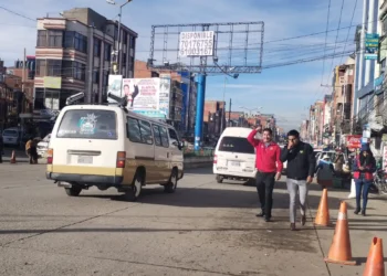 La plaza Ballivián de El Alto, uno de los puntos donde se practica el 'trameaje'. FOTO: GAMEA