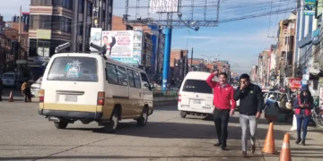 La plaza Ballivián de El Alto, uno de los puntos donde se practica el 'trameaje'. FOTO: GAMEA