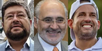 Samuel Doria Medina, Carlos Mesa y Luis Fernando Camacho, líderes de la oposición.