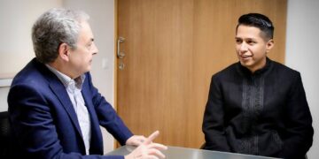 José Luis Rodríguez Zapatero se reunió el domingo con Andrónico Rodríguez en Madrid.
