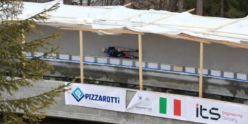 Prueba de la pista de Cortina d'Ampezzo, construida para los Juegos de 2026