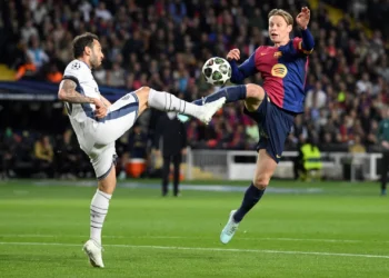 Una incidencia del Barcelona e Internacional italiano por la Liga de Campeones 
(AFP).