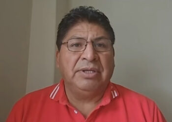 El viceministro de Defensa Civil, Juan Carlos Calvimontes, brindó el informe. Foto: Bolivia Tv.