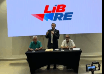 El expresidente Jorge Quiroga y el jefe nacional de Demócratas Rubén Costas.