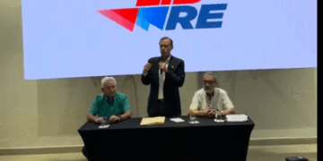 El expresidente Jorge Quiroga y el jefe nacional de Demócratas Rubén Costas.