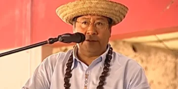 El presidente Luis Arce participa del aniversario de la COB de Beni.