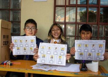 Los estudiantes acudieron a las urnas. Foto: Defensoría del Pueblo.