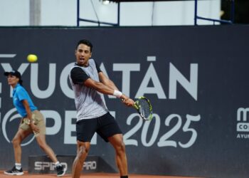 El tenista beniano Hugo Dellien en plena competencia.